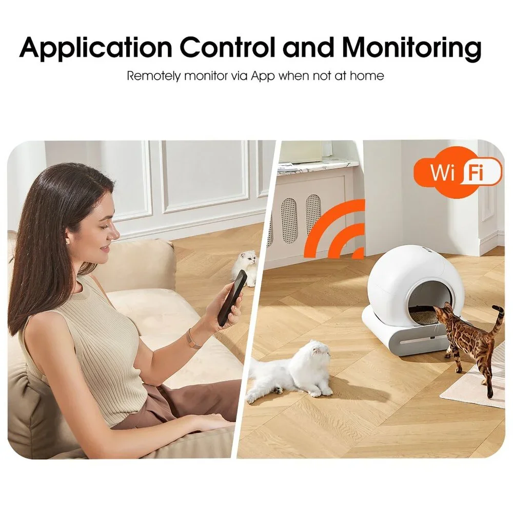PureCycle Pro Self-Cleaning Litter Box System With Phone Controls For Cats